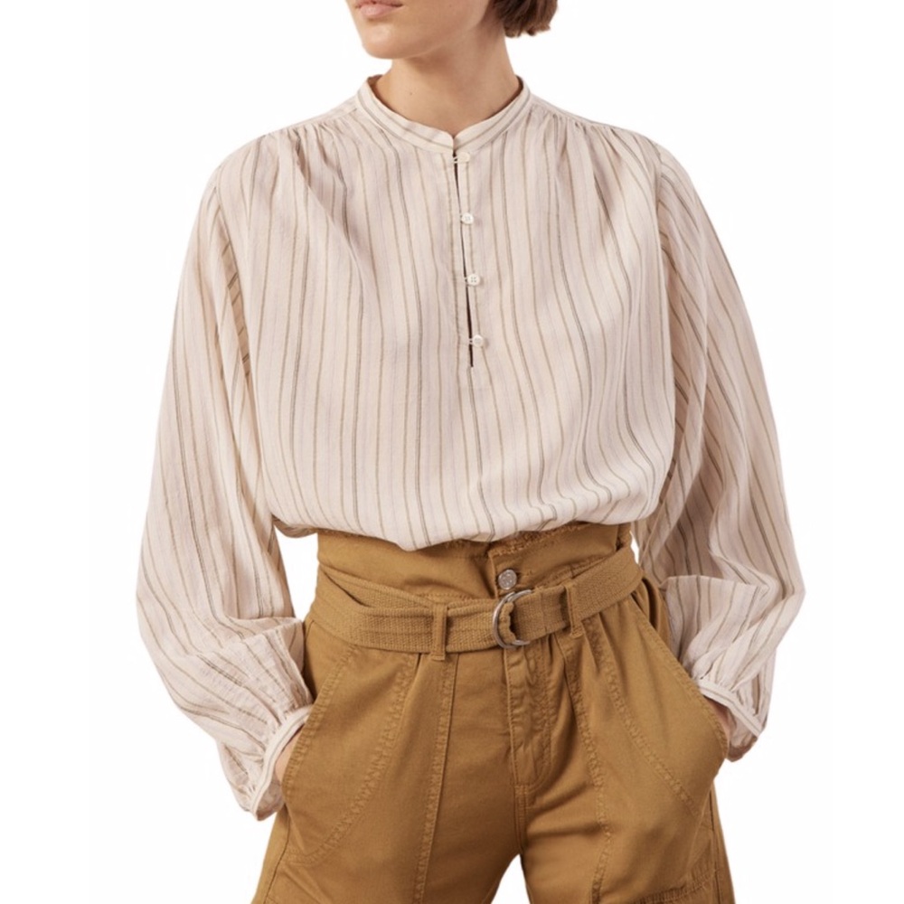 Vanessa Bruno Cream Striped Blouse